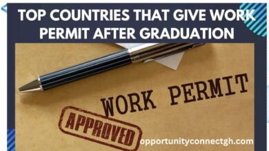 TOP COUNTRIES THAT GIVE WORK PERMIT AFTER GRADUATION